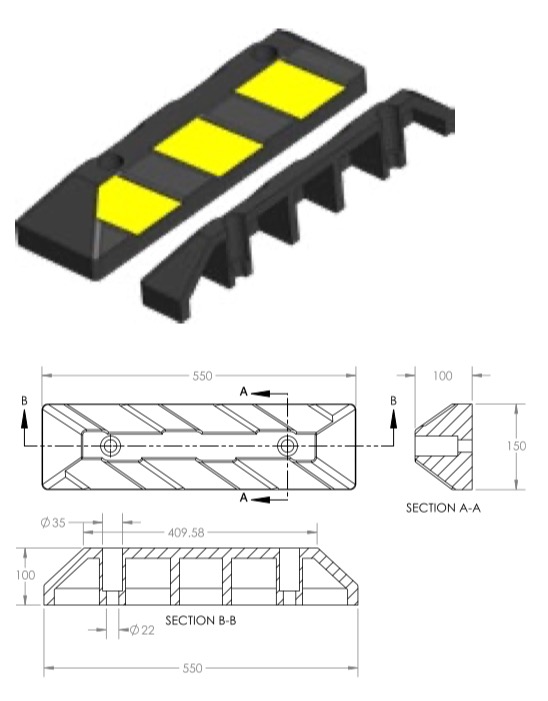 Wheel Stopper Hollow Type 2 Image